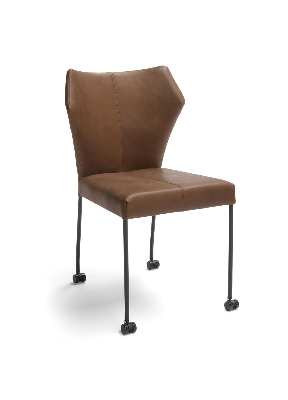 Stuhl Fly mit schmalen Metallfüssen und Rollen