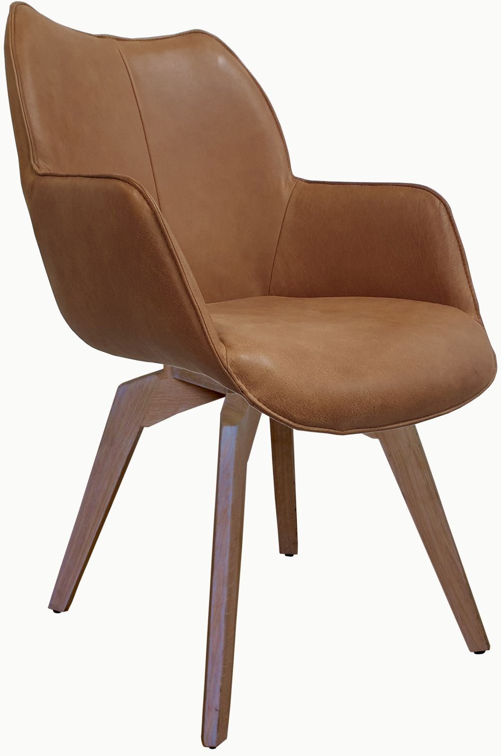 Armlehnstuhl Urban mit Untergestell Holz drehbar