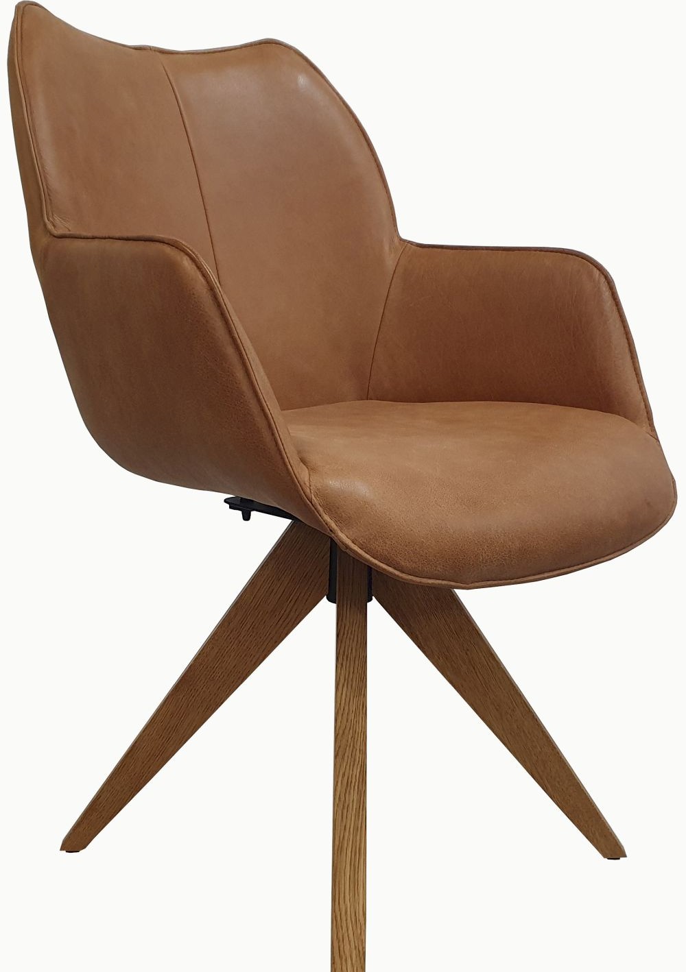 Armlehnstuhl Urban mit Untergestell Holz drehbar