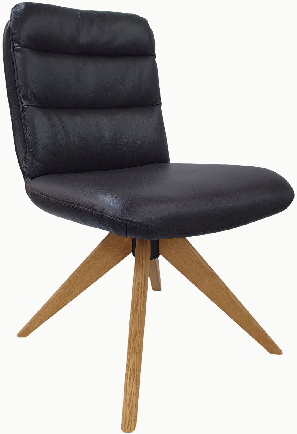 Stuhl Agnes mit Untergestell Holz drehbar