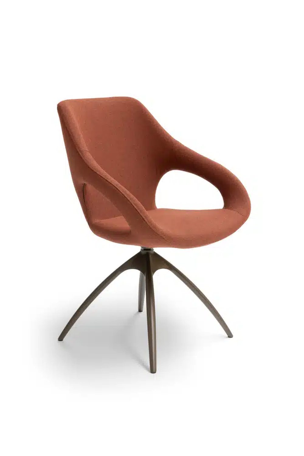 Designer Esszimmerstuhl Quby mit Untergestell metall drehbar