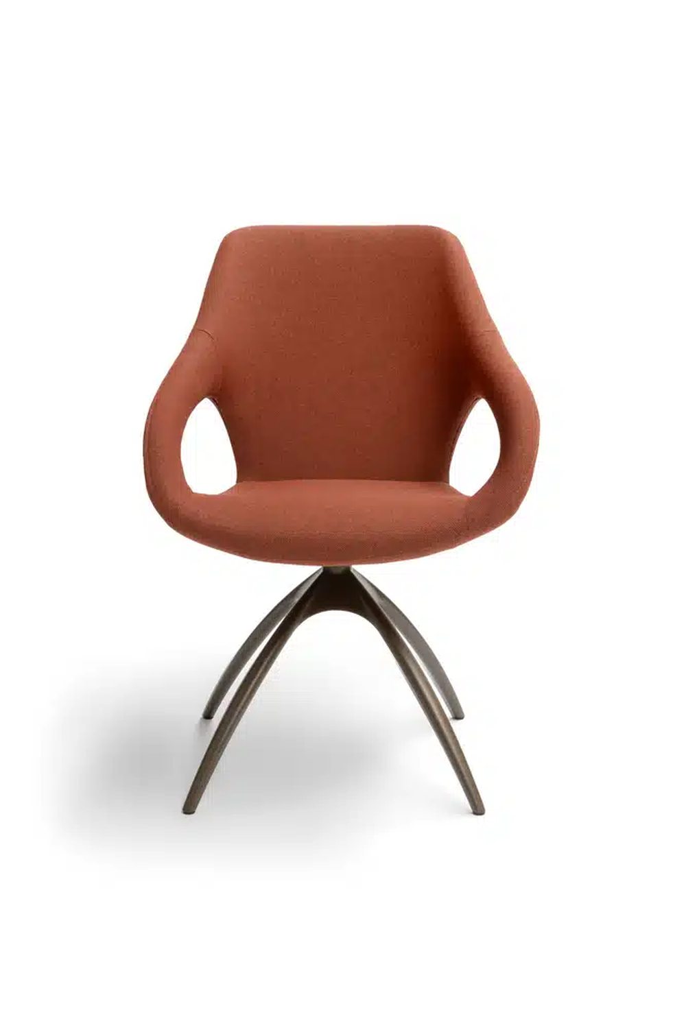 Designer Esszimmerstuhl Quby mit Untergestell metall drehbar