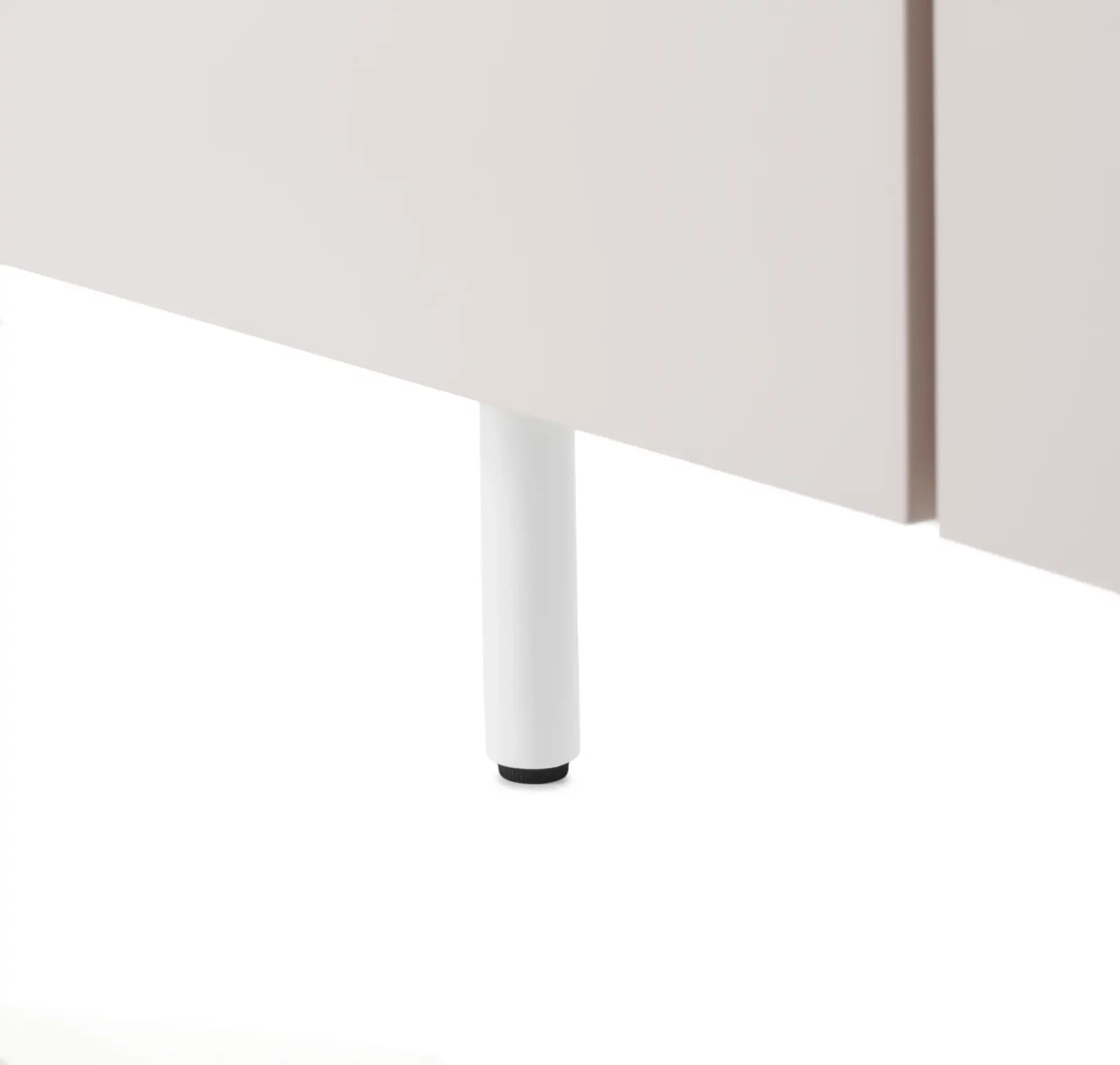 Gaya Möbelstück mit weißem Bein und beiger Front.