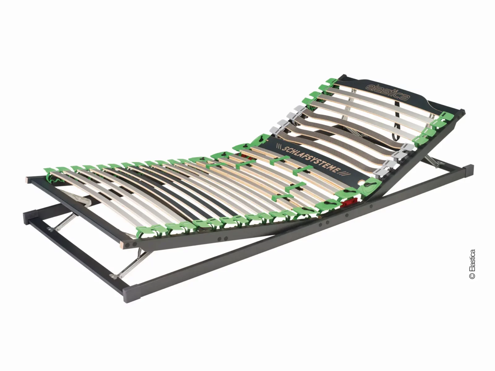 Elastica Lattenrost PREMIUM KF, verstellbar, Holz, grün-schwarze Akzente.
