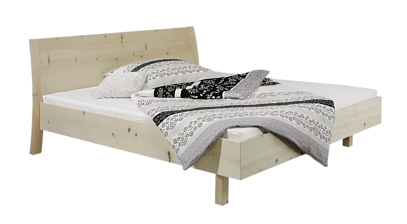 Holzschmiede Bett Swing 12 aus hellem Holz mit schlichtem Design.