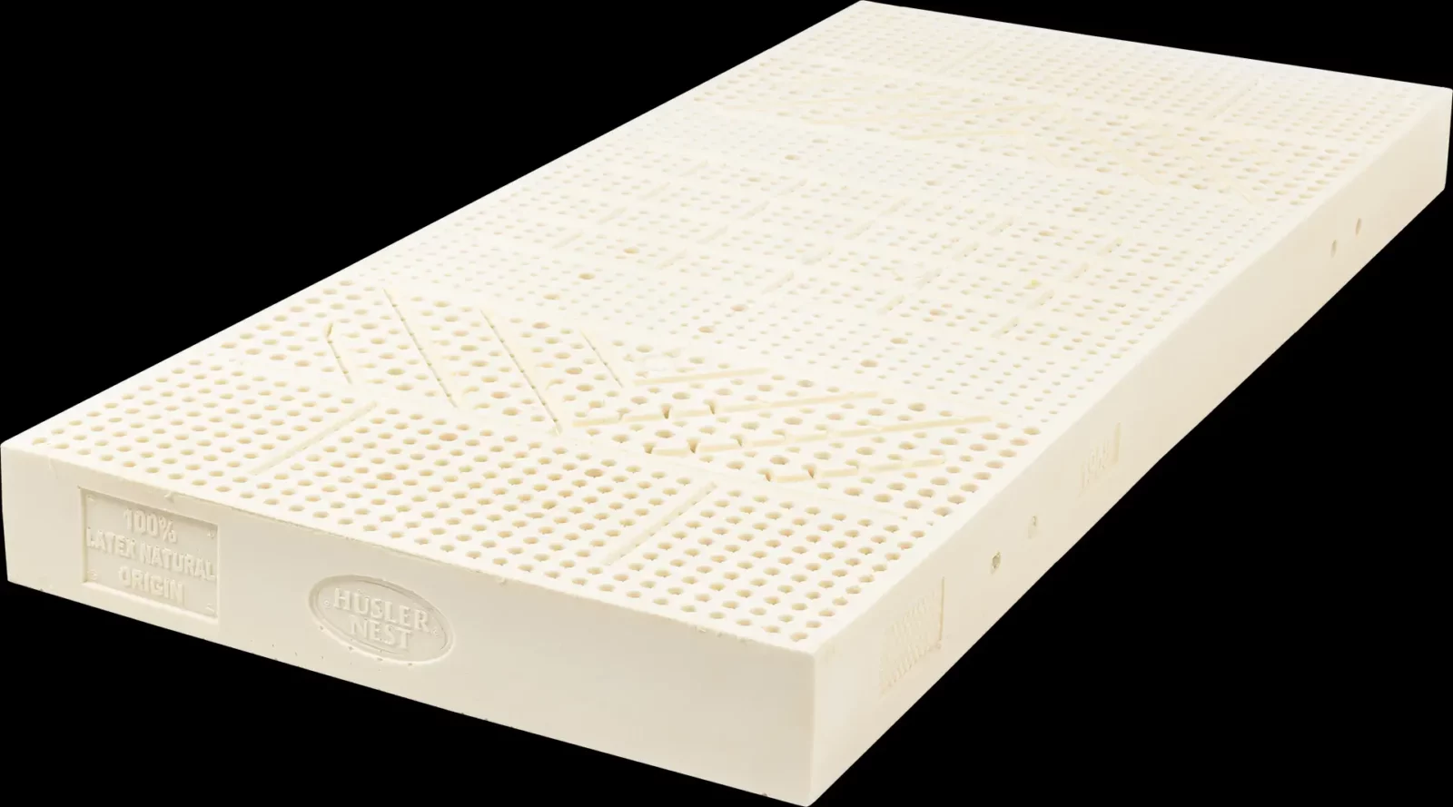 Hüsler Nest Pure Matratze aus 100% Naturlatex, cremefarben.